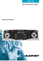 Blaupunkt San-Francisco-CD-70 - Owners Manual